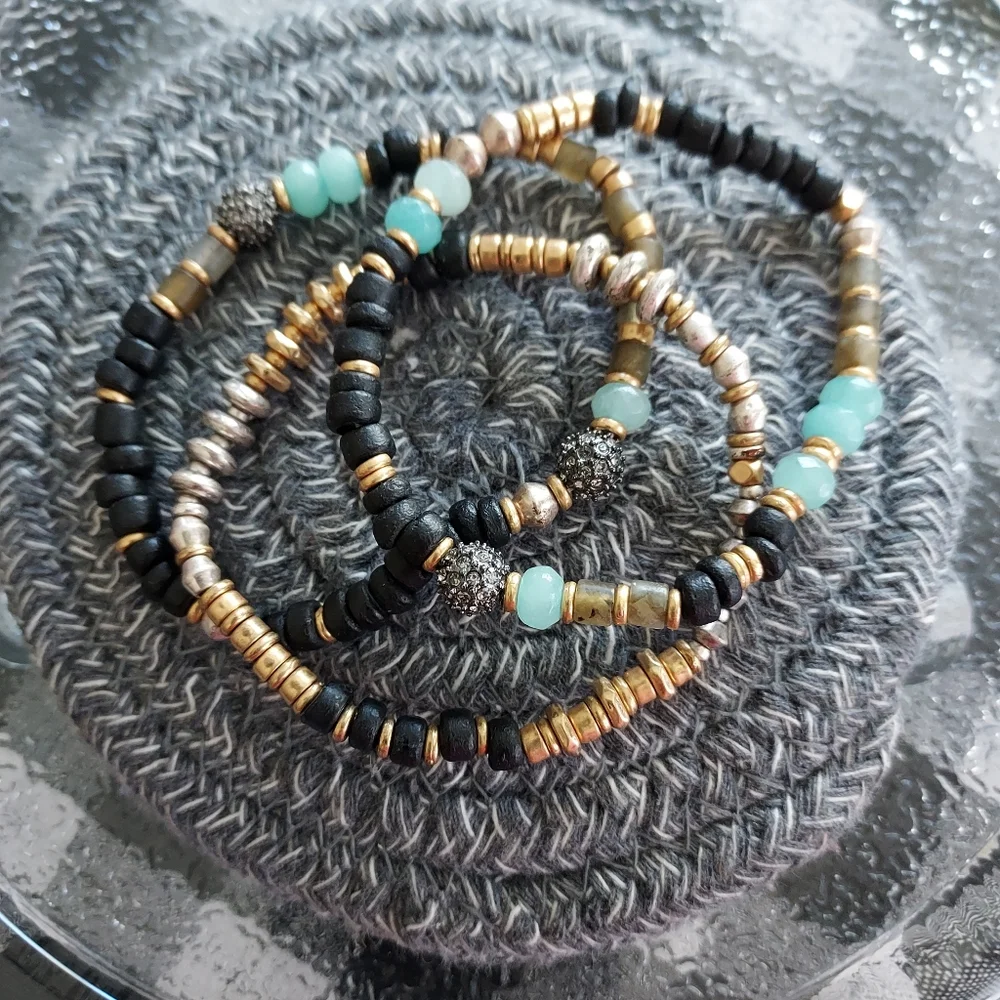 Bracelets Beaded Stretch Bracelet - Set of 3